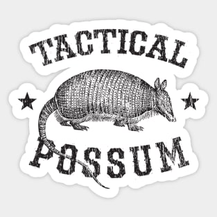 Tactical Possum Armadillo Texas Funny Vintage Distressed Sticker